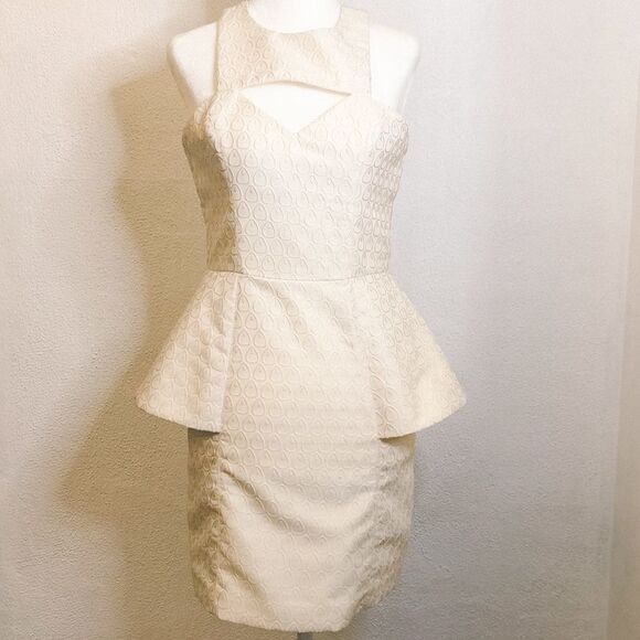 Keepsake the Label Friend Crush Jacquard Peplum Mini Dress - Picture 4 of 14